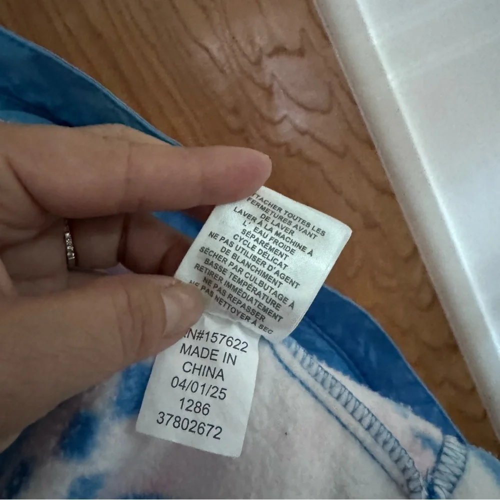 Eddie Bauer Blue and Pink Kids' Waterproof Hooded Raincoat XS(5/6)
